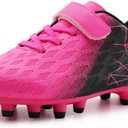 brooman Kids Firm Ground Soccer Cleats Boys Girls Athletic Outdoor Football Shoes