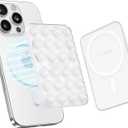 Klearlook Magnetic Suction Phone Mount for MagSafe Case, Removable Sticky Phone Grip Holder for Hands-Free Makeup/Selfie/Live Streaming/Vlog for TikTok & Instagram Influencer/Creator, Transparent