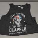 Stay strapped or get clapped, George Washington,4th of July Tank Top , (Size Small)