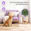 Der Rose 21" Artificial Lavender Topiary Ball Trees with Ground Spike Set of 2 Outdoor Artificial Plants UV Resistant Artificial Shrubs Fake Bushes for Front Porch Garden Decor