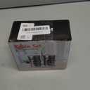 Glass Salt and Pepper Shaker Set with Seasoning Rack, Spice Rack, Adjustable Pour Hole Stainless Steel Lid, 2.8 oz, Spice Dispenser for Salt, Pepper, Spice Preservation (white)