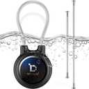 WhoseID Compatible with Apple Airtag Case Keychain Holder, IPX8 Waterproof Air Tag Cases Easy Twist-Off Cap with Durable Matel Keyring for Luggage, Item Finder, Backpack, Kids(Black, 1-Pack)