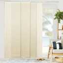 CHICOLOGY Privacy Natural Textile Fabric, Sliding Door Blinds, Room Divider,Vertical Blinds for Patio Doors, Sliding Glass Door Blinds, Woven Beige (Natural Woven), W:46-86 x H: Up to-96 inches