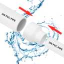 2Pack 3" x 2" PVC DWV Reducer Coupling Adapter (Socket x Socket) Schedule 40 PVC DWV Slip Reducing Coupling Pipe Fittings, PVC Increaser/Reducer Coupling for Home Sewer Plumbing