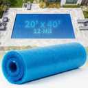 Blue Wave 20x40-ft Rectangle Solar Pool Cover 12-Mil Blue – Solar Cover for Inground Pool, Thermal Bubble Blanket for Heat Retention & Reduced Evaporation