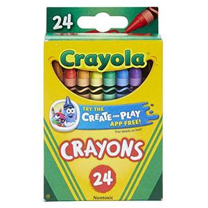 CRAYOLA - Wax Pencils - Set of 24 Pieces - For School and Crafts - Assorted Colours - 0024, Pack of 2 