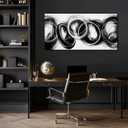 MXUNYZ Black and White Abstract Canvas Wall Art Minimalist Print Painting, 40"L x 20"W