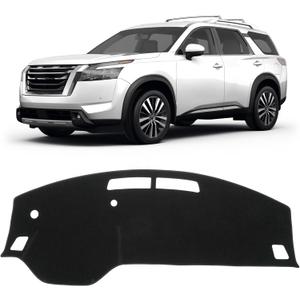 KUST Black Dash Cover for Nissan Pathfinder 2022-2025 2026 (NOT fit for Pathfinder Platinum 22-26) Polyester Dashboard Cover Non-Slip Interior Accessories for Pathfinder Custom Fit Dash Mat