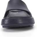 Platform Slides for Women and Men | Chunky Thick EVA Sole with Stable Support | Non-Slip for Daily Wear (9.5-10.5 Women/8-9 Men, Navy)