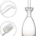 Affogato Glass Oil Bottle with Spout, Olive Oil Dispenser Vinegar Drizzler Pourer Stopper Pot, Soy Sauce Vinegar Cruet Non Drip Heat-Resistant for Cooking Kitchen Restaurant BBQ (8.5 oz)