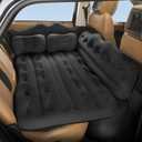 BEBAS Car Air Mattress - Inflatable Truck Camping Mattress for Back Seat, Thickened SUV Portable Travel Sleeping Pads with 2 Pillows & Air Pumps, Fits Most Sedan/Pickup/Van, Black Bed