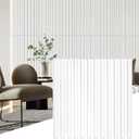 STICKGOO Slat 3D Wall Panel for Interior Wall Decor PVC Fluted Textured Panel 12-Tile 19.7 x 19.7in - White