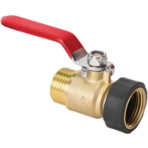 FINEST+ Garden Hose Shut Off Valve, 3/4" GHT Water Hose Shut Turn Off Valve, Heavy Duty Brass Valve Garden Hose Ball Valve With Stainless Steel Long Handle
