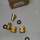 3/4 Inch Brass Garden Hose Fitting Quick Connector Male and Female Set, 2 Set