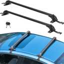 Universal Roof Rack Adjustable 43" Cross Bars, Upgraded Aluminum Alloy Car Roof Rack Carrier Holders Brackets, for Ski Luggage Rack Kayak Bike Canoe Snowboard Cargo Basket,165LB/75KG Capacity (Suitable for distances of 109 to 114 cm car roof)
