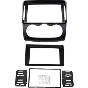 Radio Stereo Bezel for Nissan Altima 2006-2012 Dash Installation Mount Trim Kit Fits 9" and Double Din (Manual A/C)