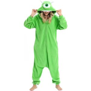 NAITOKE Adult Animal Onesie Halloween Costume Cosplay One-Piece Pajamas Women Man Teens (Large, Grass Green)