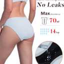 AIRCUTE Washable Leak Proof Incontinence Underwear for Women Absorbency Bladder Control Briefs 70ML,5 Pack (2XL,5 Colors)