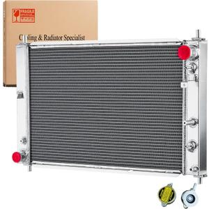 3 Row Aluminum Radiator Replacement for 1997-2004 Ford Mustang GT SVT Cobra 4.6L 5.4L V8 AT,1998 1999 2000 2001 2002 2003 2004 Ford Radiator