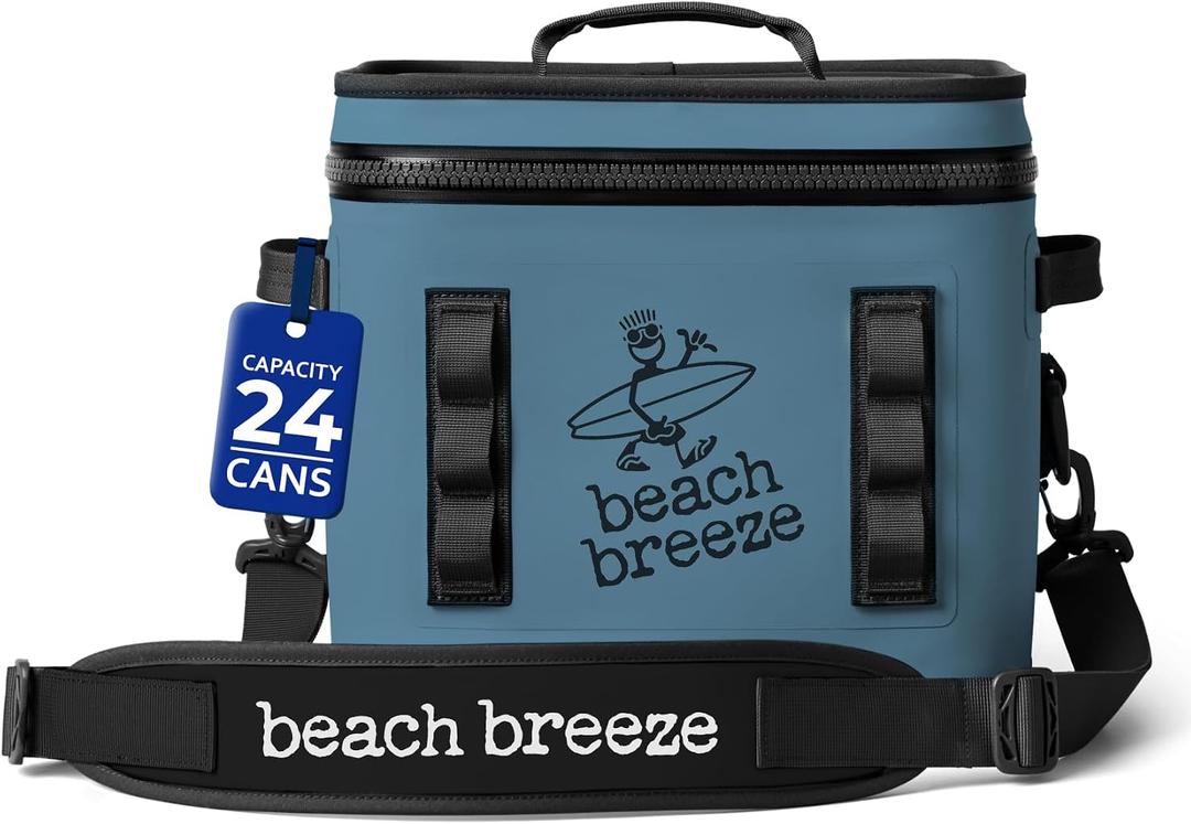 Beach Breeze 24 Can, Premium Soft Sided Insulated Lunch Box, Ice & Camping Cooler - Perfect for Car, Beach, Travel, & Golf - Floating Cooler, Compact,  
Capacity	2.5 gallons
Product Dimensions	10.5"D x 13"W x 12"H
