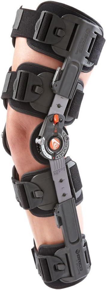 BREG '08814 Brace, Orthopedic, Foam Knee Telescoping Hinge Post-Op Strap Lock Quick Clip Buckle T-Scope Latex-Free