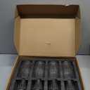 Ruckae Drinking Glasses Set of 8.15 oz and 7 oz Kitchen Water Glass Cups Set, Clear Ribbed Glassware Dishwasher Safe, Mixed Drinkware for Beer, Juice, Cocktail, Whiskey, Milk and Various Mixed Drinks (Slim-waisted)