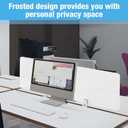 Desk Divider 4 Pcs Desk Privacy Panel 47.2''L x 15.8W'' Office Partitions Frosted Acrylic Panel Pack of 4 Desk Divider Partition with Adjustable Universal Base