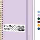 Taja Lined Spiral Journal Notebook for Women & Men, 140 Pages, College Ruled Hardcover Notebook for Work & Note Taking, Journals for Writing, A5(6"x8") - Purple