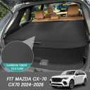 Cargo Cover for Mazda CX-70 CX70 2024 2025 2026 Accessories Retractable Trunk Cover Security Shielding Shade Cargo Luggage Cover Trunk Privacy Protection (Carbon Fiber Texture)