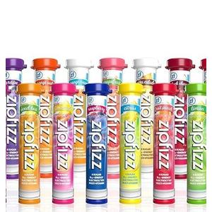 Zipfizz Energy Drink Mix Variety Pack  30 Count  Zero Sugar  Electrolytes + B12 + Caffeine  Includes Citrus, Fruit Punch, Blue Raspberry, Peach Mango, Orange Cream  Energy On-The-Go Powder Sticks. EXP 09/2025