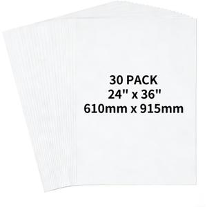 24x36 inches White Poster Board, 30 Packs Large poster paper, Heavyweight Poster Paper Bulk, Blank Display Board for School, Office & Craft Projects