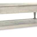 Signature Design by Ashley Shawnalore Rectangular Rustic Cocktail Table, Whitewash