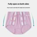 Women's Adaptive Cotton Underwear Easy Open Incontinence Panties for Elderly & Bedridden Care (2XL) (Pink, XXL)