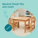 Melissa & Doug Solid Wood Kids Table and Chairs (2), Premium Quality Wooden Toddler Table and Chair Set for Kids Playroom Furniture & Montessori Classroom Furniture for Boys & Girls Ages 3+