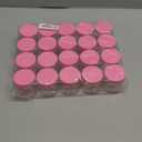 Tanlade 60 Pcs 3 oz Clear Plastic Jars with Lids Wide Mouth Mason Jars Mini Storage Containers Bulk for Herb Jelly Wedding Valentine Favors Shower Party Favors(Pink)