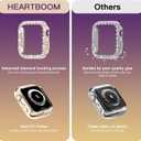 Bling Bumper Case Compatible with Apple Watch Series 6/5/4/SE 3/SE 2/SE 44mm, Diamond Protective Face Cover for Women,Hard PC Frame for iWatch 44mm
