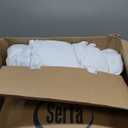 Serta Goose Feather Down Fiber Cotton Comforter King Size - 100% Cotton Duvet Insert - Hotel Luxury Hypoallergenic Bedding Comforter Extra Warmth 106 x 90 Inch White