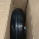 16" Flat Free Solid PU Tire and Wheel, 4.80/4.00-8 PU Airless Tires with 5/8" and 2 Pcs 3/4 Bearings, 6" Centered Hub for Hand Truck/Utility Cart/Dollies/Various Carts, 1 Pc(440 Lb Load)