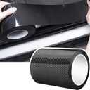 DGSL Car Door Edge Guards Door Sill Protector, 4In x 16.4Ft 5D Carbon Fiber Car Wrap Film, Vinyl Automotive Wrap Film Anti-Collision Fits for Most Car (Black)