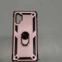 Military Grade Drop Impact for Samsung Galaxy Note 10 Plus Case 5G Metal Rotating Ring Kickstand Holder Magnetic Car Mount Armor Shockproof Case for Galaxy Note 10+ Plus Phone Case Rosegold