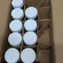 LANDNEOO 15 Pack 2 oz Glass Shot Bottles w/White Lids & 15 Labels - Small Clear Jar for Ginger, Wellness Shot, Juice, Sample, Whiskey - Travel Mini Bottles - Wide Mouth, Leakproof, Dishwasher Safe