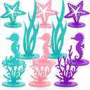 Prasacco 22 Pcs Ocean Party Decoration, Felt Table Centerpiece Under the Sea Party Decorations Supplies for Ocean Theme Mermaid Birthday Party DIY Baby Shower Decoration