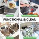 24 PCS Dishwasher Cleaner and Deodorizer Tablets, with Sink Drain Filter Basket, Deep Cleaning Formula Tablets for Removing Limescale, Odor, Smell, Hard Water Residue(Lemon-Scented)