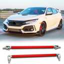 2PCS Front Bumper Lip Splitter Strut Rod 8''-11'' Adjustable Splitter Diffuser Strut Rods Tie Bars Compatible with Most Car Vehicles Dodge Challenger SRT,Camaro Toyota(Red)