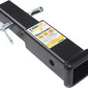 MaxxHaul 50833 2 x 2 inch Trailer Hitch Receiver Extender 7 inch Hitch Extension Length 3500 Lbs GTW