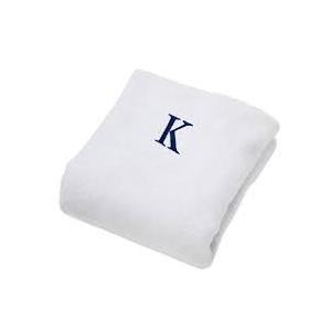 SUPERIOR Lounge Chair Cover with Personalized Monogrammed, Thick, Super Soft, Plush and Highly Absorbent Cotton Terry Towel, Standard -K, Letter K 32x102