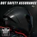 CYRIL Full Face Motorcycle Helmet DOT Approved for Adults, Street Racing | Matte Black, Large