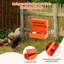 CHUANGFENG Chicken Feeder Wall Mounted Metal Oyster Shell & Grit Feeder for Chickens, Heavy Duty Coop Feeder with Rust-Resistant Steel, Ideal for Backyard Poultry & Small Farms