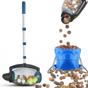 Zozen Nut Gatherer, Pecan Picker Upper, Walnut Picker Upper Roller, Directly Dump Outlet/Also Apply to Hickory Nuts, Chestnuts, Buckeyes, Golf, Butternuts, Objects Size 3/4'' to 2''; 1.5 Gallon