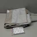 StangH 100% Blackout French Door Linen Curtain, Thermal Insulated Lightweight Window Blind Privacy Tie Up Door Shade for Bedroom Living Room,Greyish Beige, W30 x L69, 1 Panel